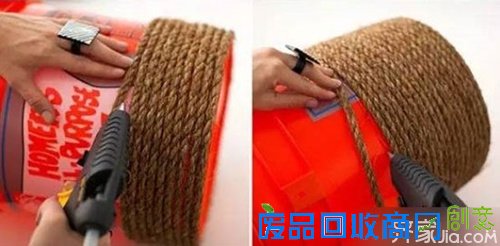 做做手工挺好的 来看这个花盆怎么做