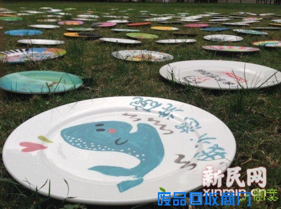 盘子也有“春天”市民DIY创意1500只盘子