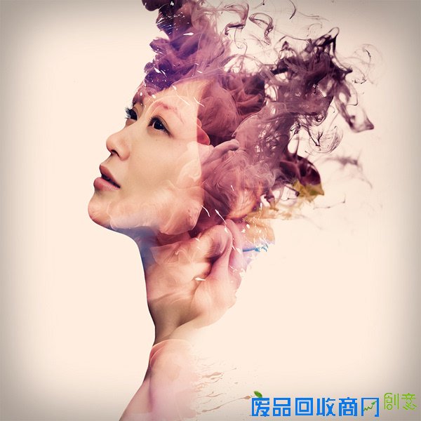 水墨摄影:美女和墨迹