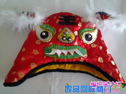 点击查看原图 布艺虎头帽的制作图纸、方法】