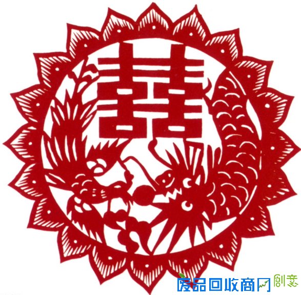 剪纸图案大全与喜字窗花剪纸