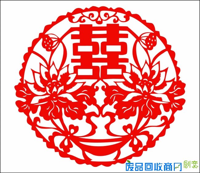 喜字剪纸图片