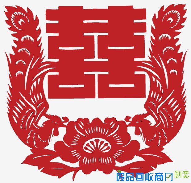 喜字窗花剪纸教程【剪纸图案