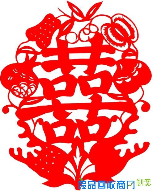 剪纸图案大全-传统喜字的同学