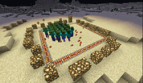 极寒天气雪人也逆袭 我的世界趣味搞笑动态图欣赏