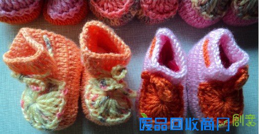 【图】小孩鞋虎头鞋纯 手工 毛线 编织 百天满月送礼