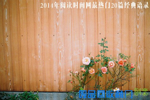 2014年阅读时间网最热门20篇经典语录 2014年阅读时间网最热门20篇经典语录