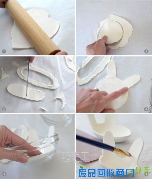 可爱兔子面塑糖果盒手工创意制作图片教程