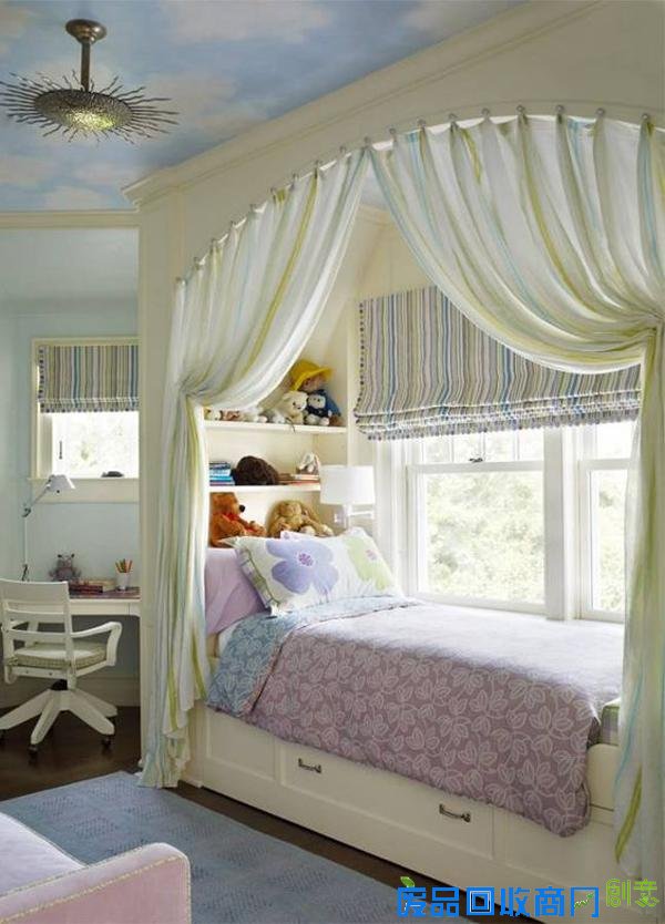 飘窗床铺二合一，9款创意飘窗当卧室！