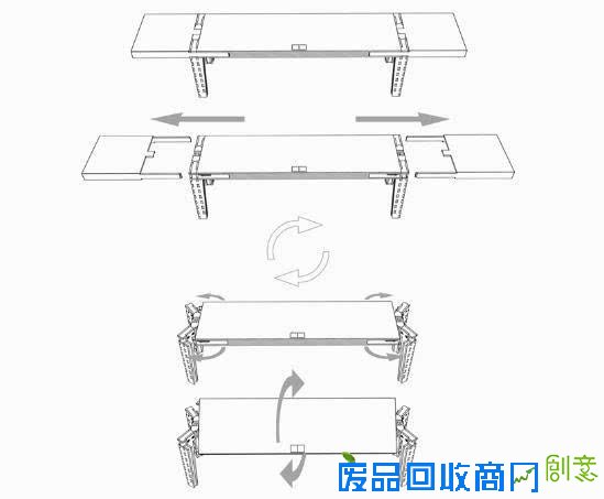  多功能可旋转工作桌