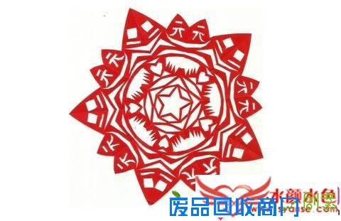 剪纸团花_吉祥如意团花