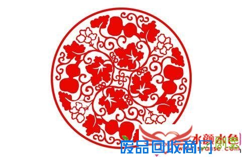 剪纸团花_吉祥如意团花