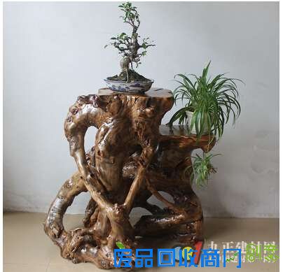 根雕花架图片