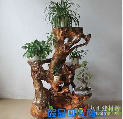 根雕花架图片