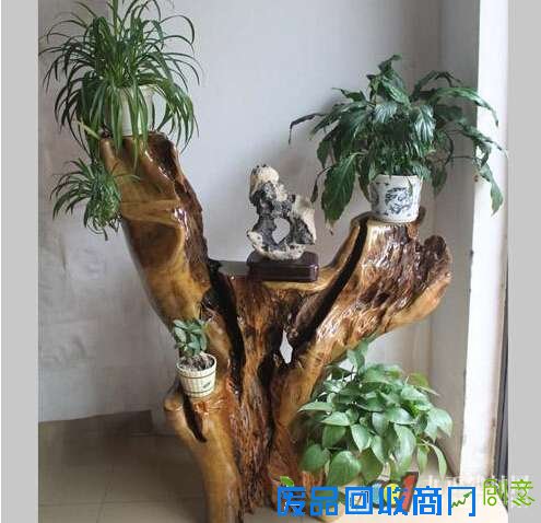 根雕花架图片