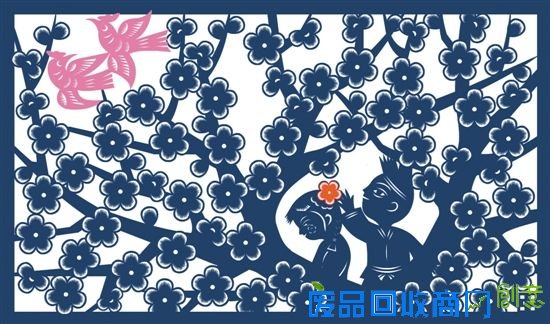 图为入选大展的玉田剪纸作品《桃花朵朵》。  图片由张建中提供