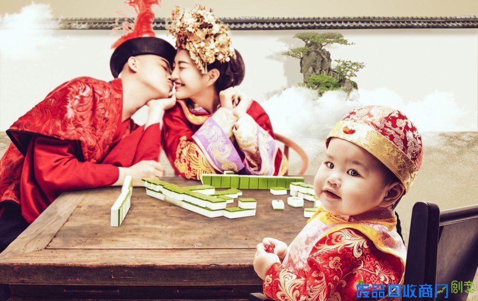 包贝尔一家婚纱照曝光