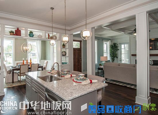 欧式田园风格开放式厨房