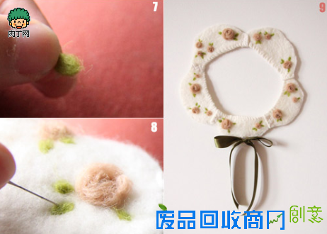 DIY羊毛毡假领子,超萌假领子制作教程图解