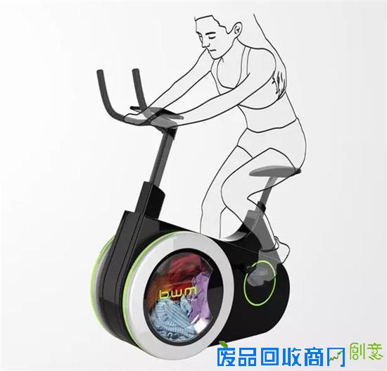 骑下车就能洗衣服的绝妙创意