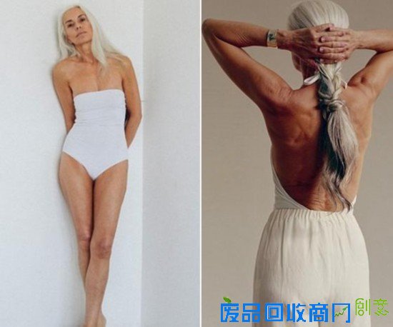 60岁老人做模特 飘逸白发火辣身材散发健康活力(图)