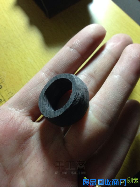 无机器制作紫檀木戒指基础教程