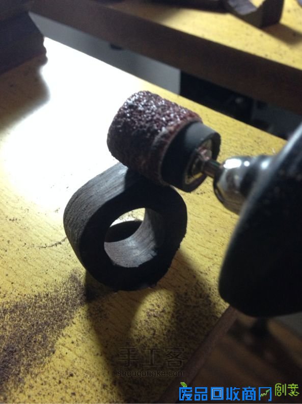 无机器制作紫檀木戒指基础教程