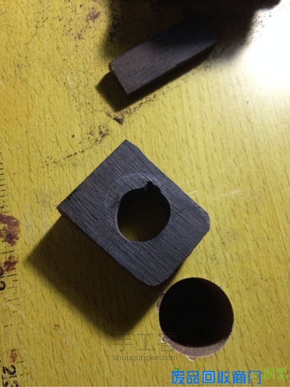 无机器制作紫檀木戒指基础教程