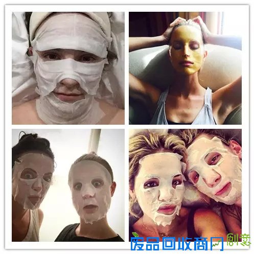 那些国外明星自毁形象晒面膜自拍