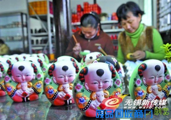 贺岁版“阿福阿喜”泥塑问世萌翻无锡市民