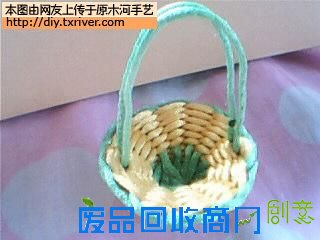 点击查看原图 儿童手工花篮制作步骤,绳编花篮的步骤 手工