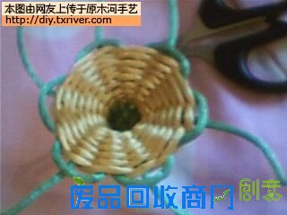点击查看原图 儿童手工花篮制作步骤,绳编花篮的步骤 手工