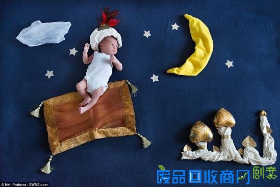 为婴儿拍神话照片 创意惊人