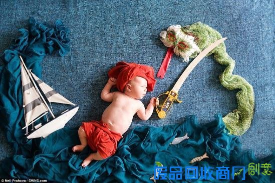 为婴儿拍神话照片 创意惊人