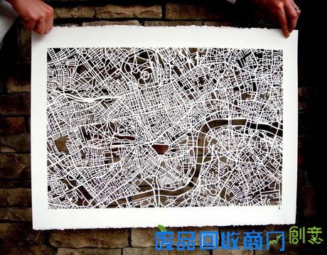 精美的地图剪纸 地图,艺术 锋科技,不一样的科技新闻
