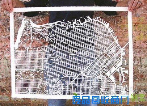 精美的地图剪纸 地图,艺术 锋科技,不一样的科技新闻