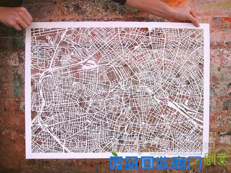 精美的地图剪纸 地图,艺术 锋科技,不一样的科技新闻