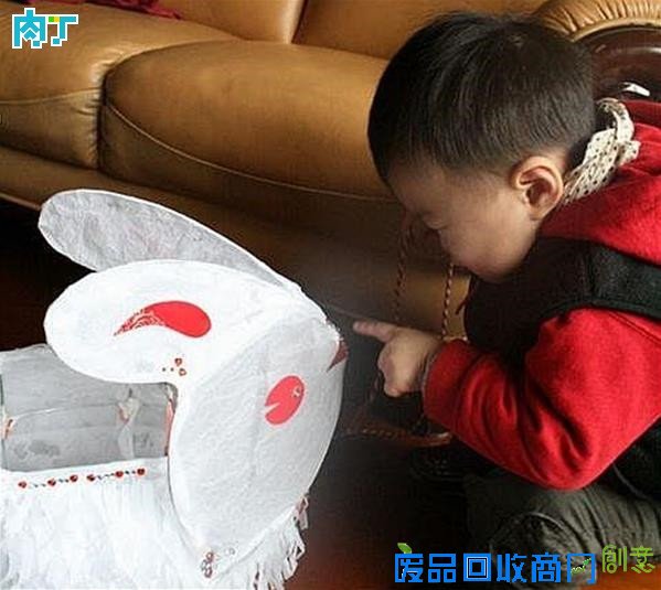 儿童花灯制作：兔子纸灯手工制作图解◆肉丁儿童网