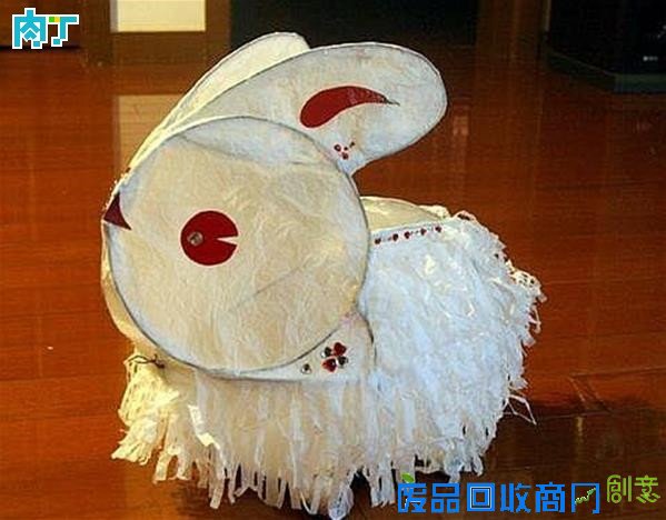儿童花灯制作：兔子纸灯手工制作图解◆肉丁儿童网