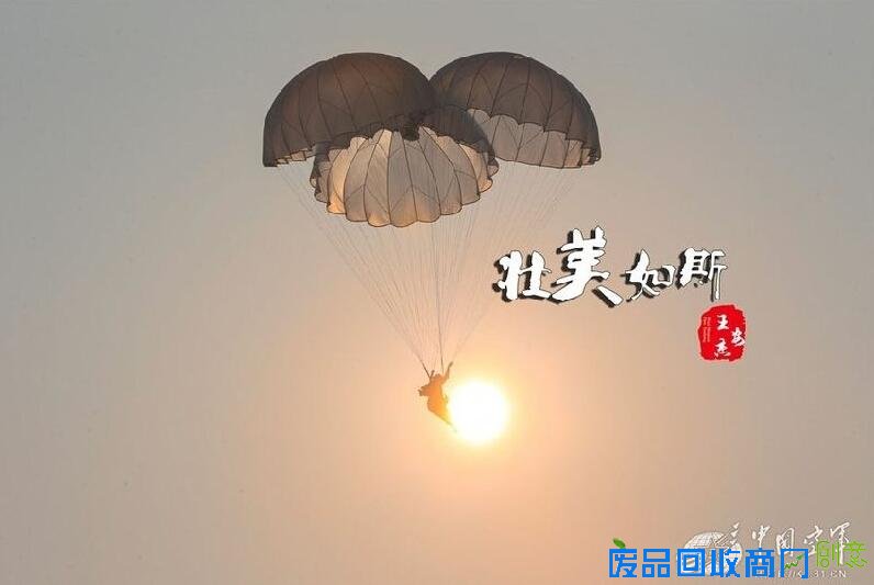 解放军跳伞唯美瞬间：海空壮美 鲜花烂漫(高清组图)