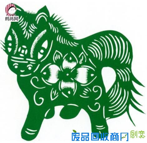 民俗剪纸图案大全-凤翔泥塑剪纸马