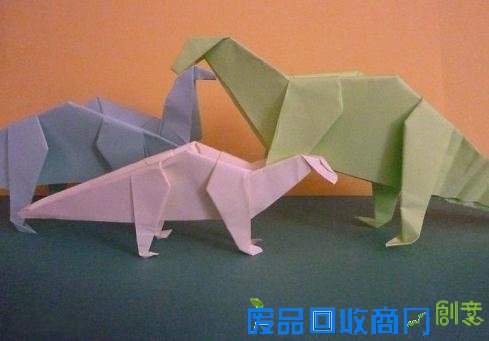 折纸大全-手工折纸恐龙教程
