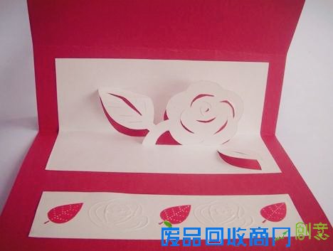 【图文教程】教师节简单玫瑰花立体贺卡手工