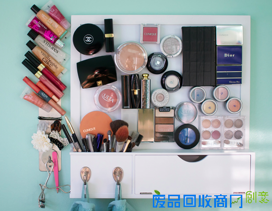 16个DIY整理小技巧：再不会乱放化妆品(双语)