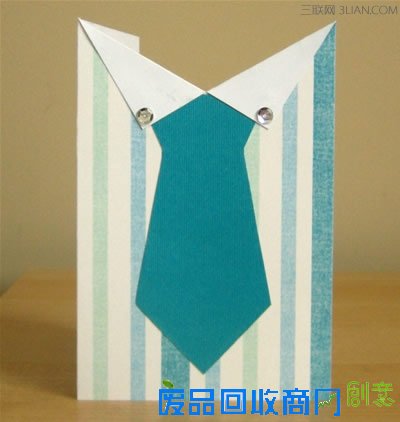 幼儿园2015父亲节手工DIY贺卡制作方法 素彩