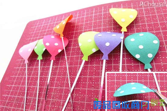 可爱纸艺DIY教程 缤纷气球立体贺卡