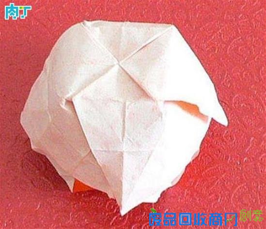 手工DIY一款很逼真折纸玫瑰花的折法图解教程