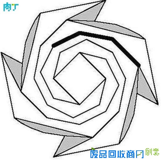 手工DIY一款很逼真折纸玫瑰花的折法图解教程
