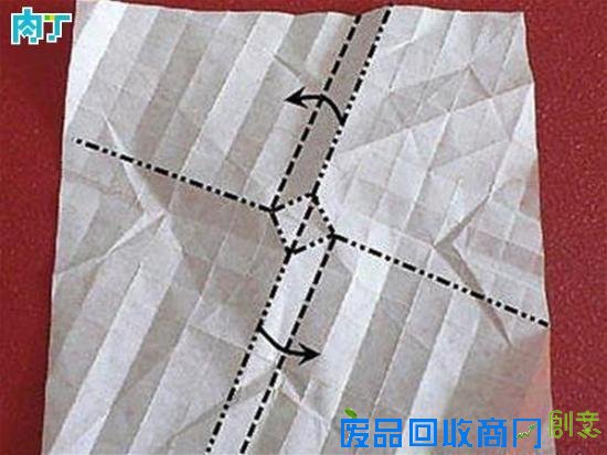 手工DIY一款很逼真折纸玫瑰花的折法图解教程