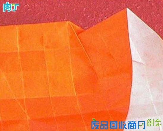 手工DIY一款很逼真折纸玫瑰花的折法图解教程